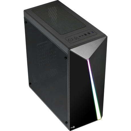 Aerocool Shard Midi-Tower-Gehäuse (schwarz | 3x USB-A | RGB | Fenster)