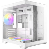 Antec cx60m argb Mini-Tower-Gehäuse (weiß | 3x USB-A | RGB | gehärtetes Glas)