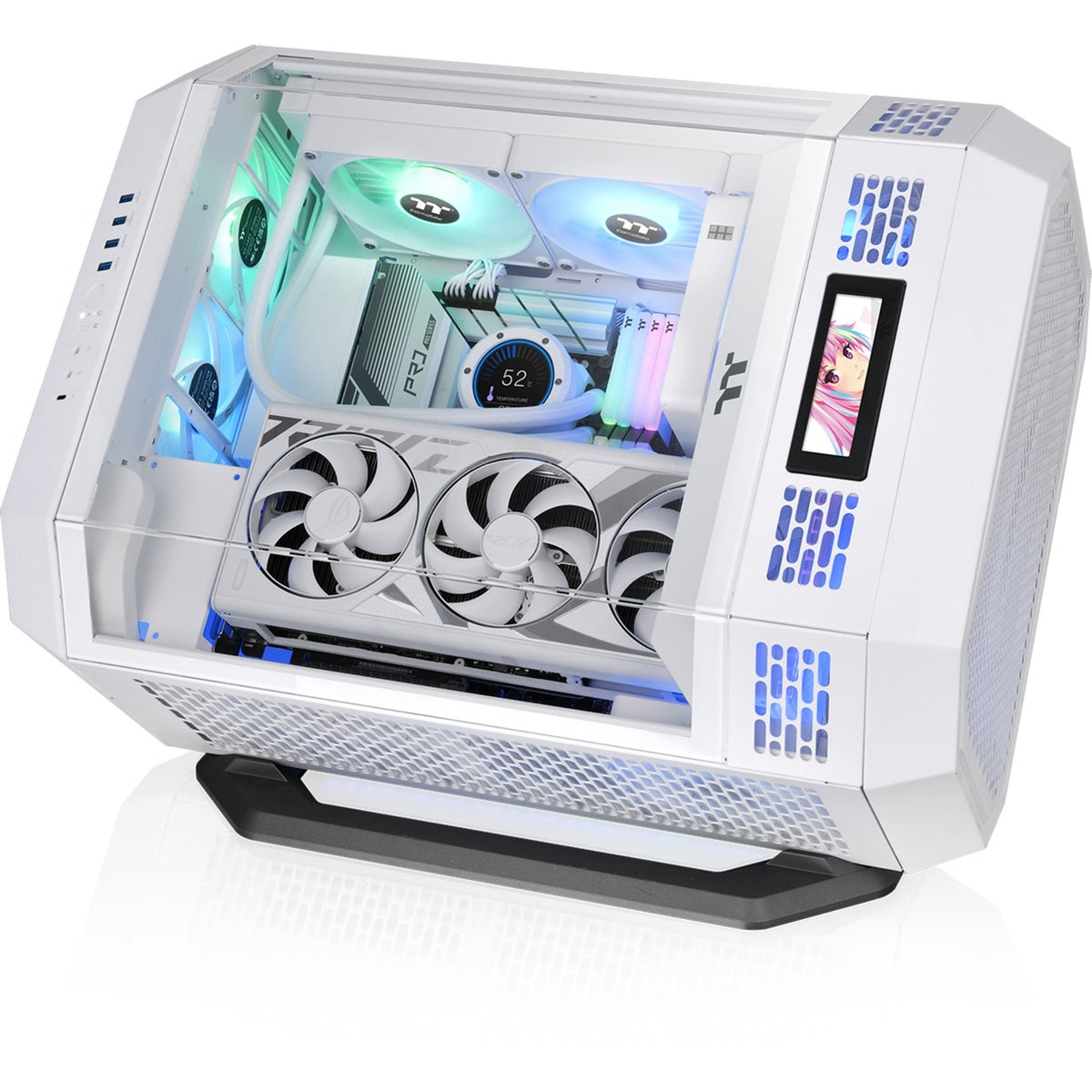 Thermaltake the tower 600 - snow midi tower behuizing (wit | 4x usb-a | 1x usb-c | tempered glass)