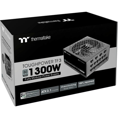 Thermaltake toughpower tf3 modulaire 1300 watt voeding (zwart, 6x pcie)