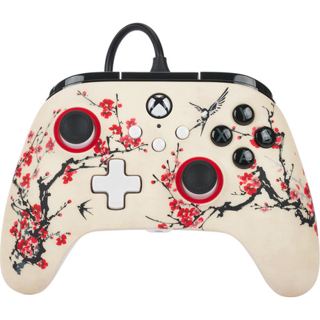 Powera Advantage Controller mit Kabel für die Xbox Series X|s – Warrior's Nirvana (Magnolia White, Xbox Series X|s, Xbox One, PC)