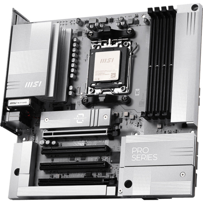 Msi pro b850m-a wifi pz socket am5 moederbord (raid, 5 gb-lan, wi-fi 7, bt, sound, at)
