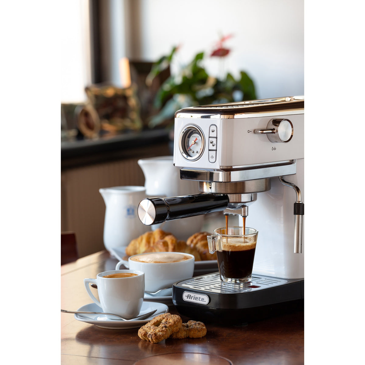Ariete Moderna Espresso Slim 1381 14 Espressomaschine (weiß)