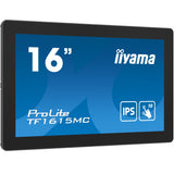 Iiyama prolite tf1615mc-b1 16 touchscreen monitor (zwart, hdmi, displayport, vga, usb-b, rj-45)