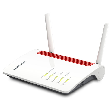 Fritz! Box 6850 4G Edition internationaler Router (weiß rot, Mesh-WLAN, 4G 3G)