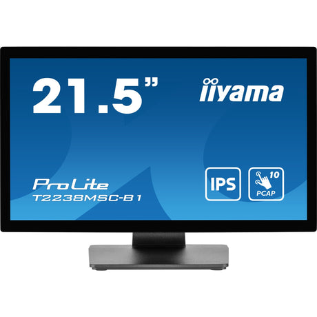 Iiyama Prolite T2238MSC-B1 21,5 Zoll Touchscreen-Monitor (Schwarz (matt), HDMI, Display-Port, 2x USB-A, USB-B)