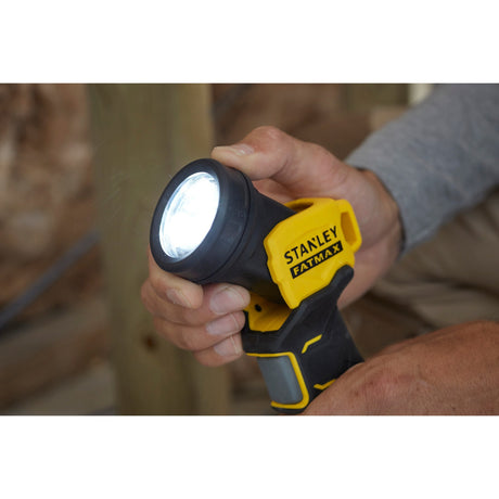 Stanley Fatmax V20 18V LED-Lampe mit drehbarem Kopf-Arbeitslampe (gelb schwarz, Akku und Ladegerät nicht im Lieferumfang enthalten)