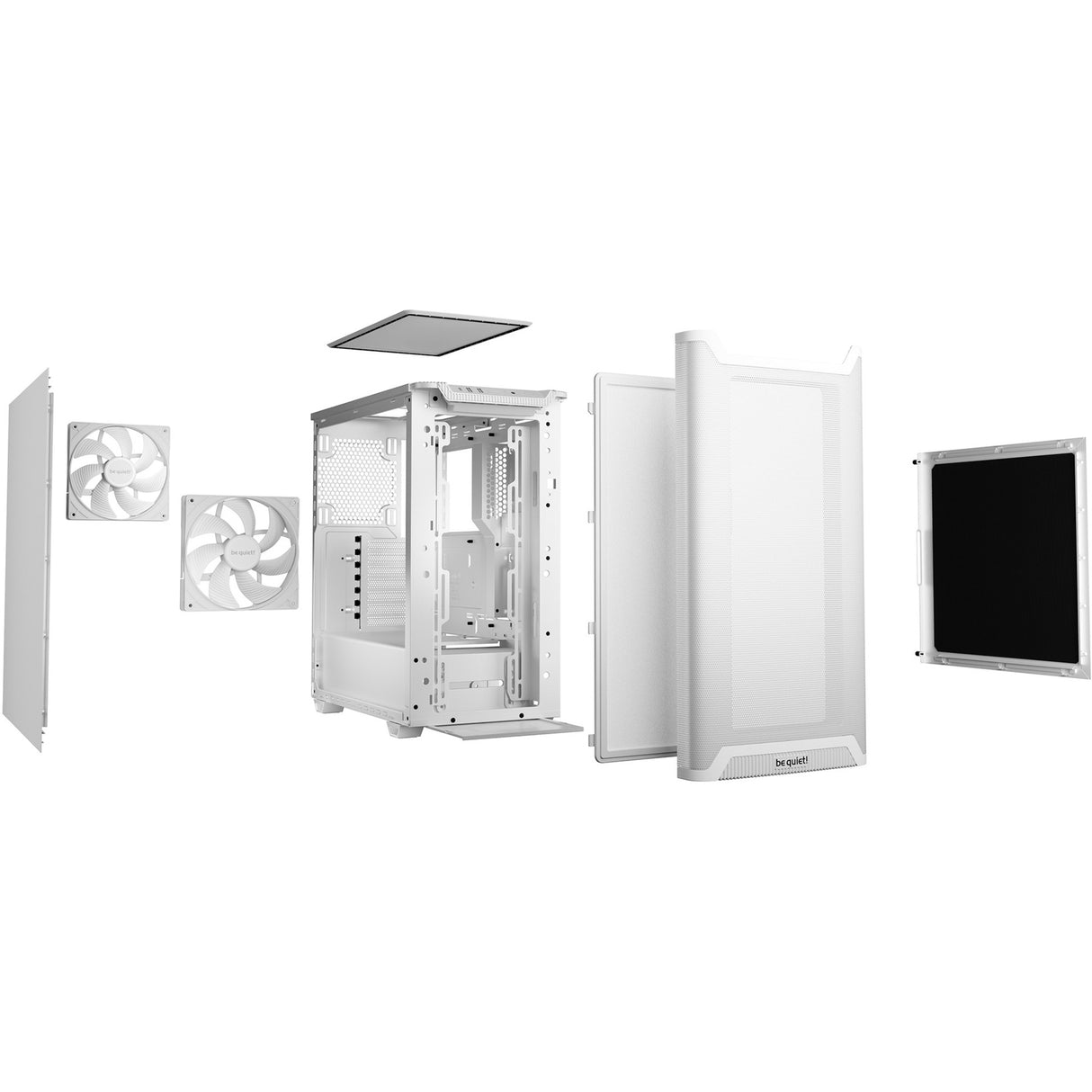 Ruhig sein! Pure Base 501 Airflow Midi-Tower-Gehäuse (weiß | 2x USB-A | 1x USB-C)