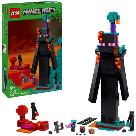 Lego Minecraft 2in1, der Enderman-Turm, Spielzeug für Kinder – 21279