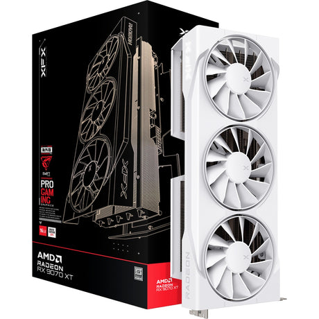 Xfx radeon rx 9070 xt swift grafische kaart (wit, rdna4, gddr6, 3x displayport, 1x hdmi 2.1)