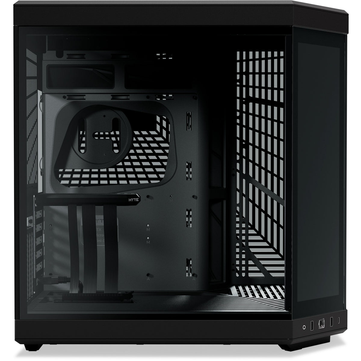Hyte y70 Touch Infinity Midi-Tower-Gehäuse (schwarz | 2x USB-A | 1x USB-C | gehärtetes Glas)