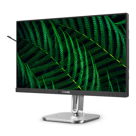 Philips 24b2g5301 23.8 monitor (zilver zwart, 1x displayport, 1x hdmi, 1x vga, 3x usb-c, 4x usb-a, 1x rj-45)