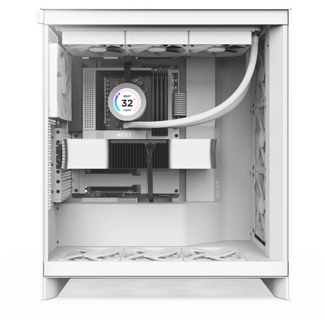 Nzxt h7 flow (2024) Midi-Tower-Gehäuse (weiß | 2x USB-A | 1x USB-C | gehärtetes Glas)
