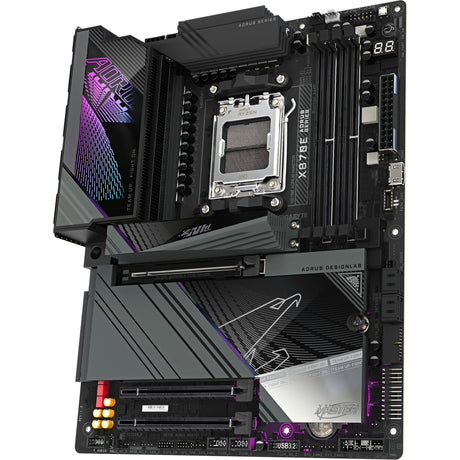 Gigabyte x870e Aorus Master Sockel AM5 Motherboard (Schwarz, Raid, 5 GB LAN, Wi-Fi 7, BT, Sound, ATX)