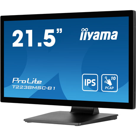 Iiyama Prolite T2238MSC-B1 21,5 Zoll Touchscreen-Monitor (Schwarz (matt), HDMI, Display-Port, 2x USB-A, USB-B)