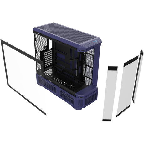 Thermaltake View 600 tg Future Dusk Big Tower Gehäuse (lila schwarz | 2x USB-A | 1x USB-C | gehärtetes Glas)