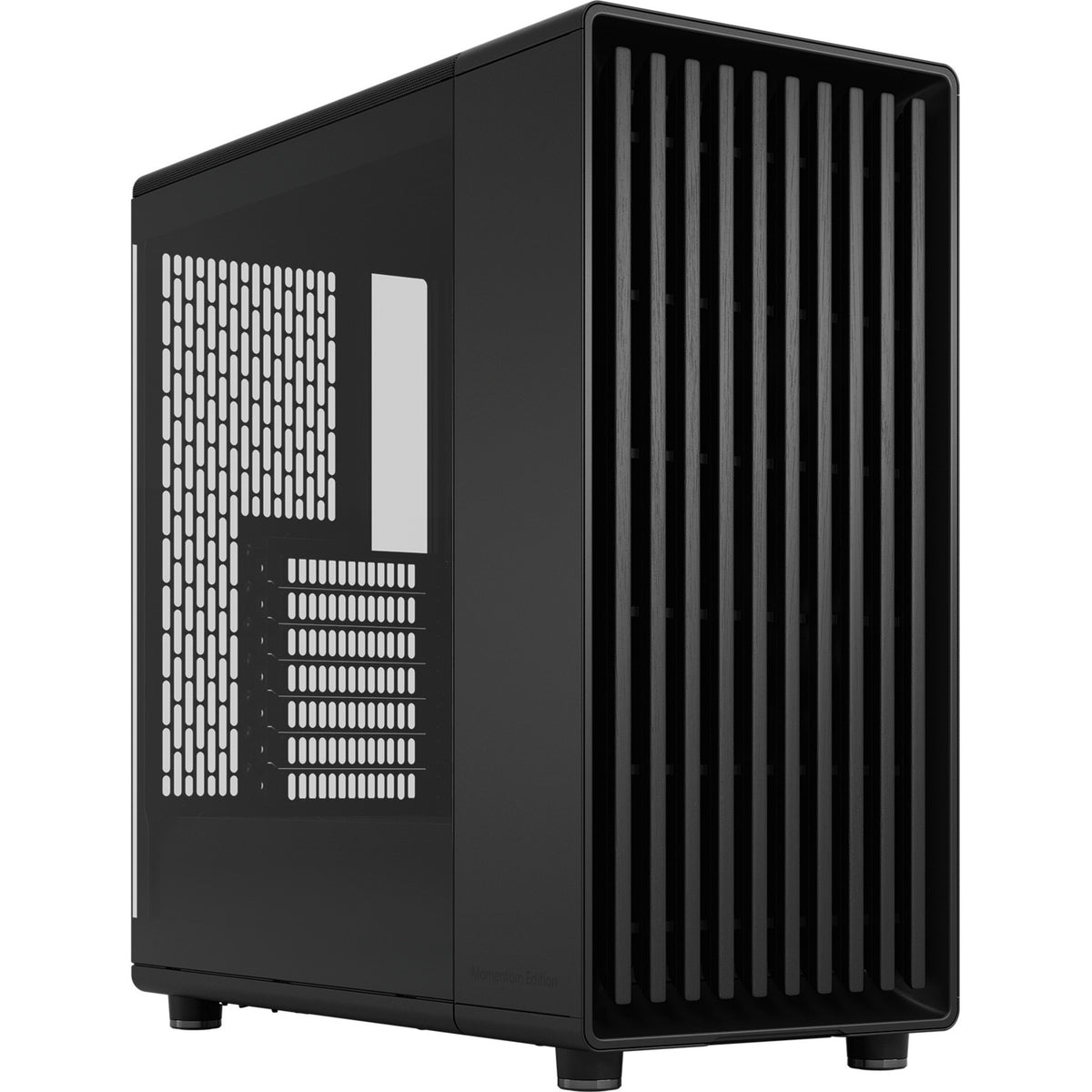 Fractal Design North – Momentum Edition Midi-Tower-Gehäuse (schwarze Holzfarbe | 2x USB-A | 1x USB-C | gehärtetes Glas)