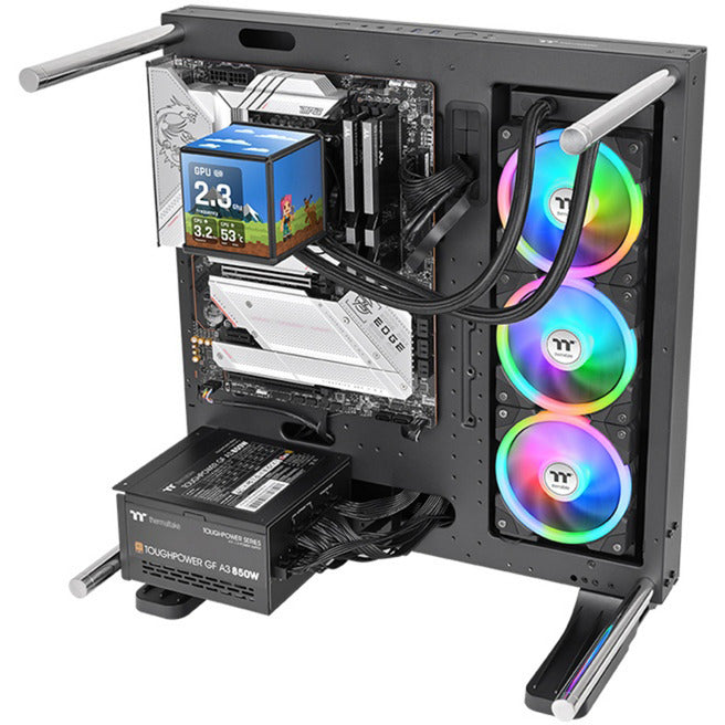 Thermaltake Minecube 360 Ultra Arbb Sync AIO Flüssigkeitskühler Wasserkühlung (Schwarz)