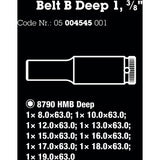 Waa Gürtel B Deep 1 Caps Set, mit 3 8 Antrieb, 9