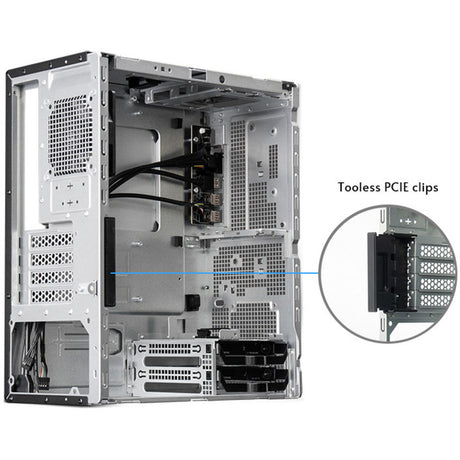 Chieftec uni bs-20b-op Mini-Tower-Gehäuse (schwarz | 3x USB-A | 1x USB-C)