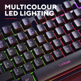 Trust GXT 833 Thado-Tastatur mit TKL-Beleuchtung (schwarz, US-Layout (QWERTY), 80 % (TKL), RGB)