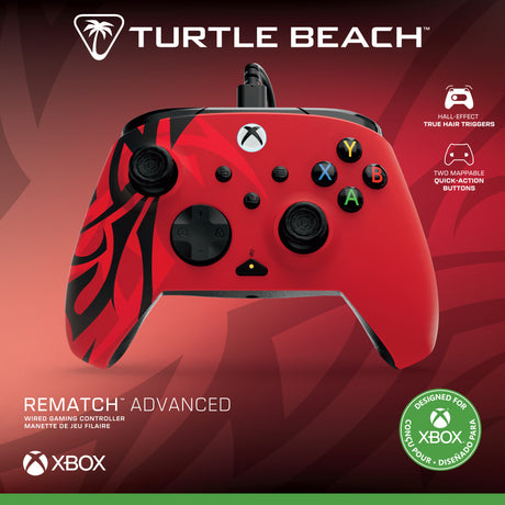 Turtle beach rematch advanced bedrade controller - spirit red (rood, xbox series x|s, xbox one, pc)