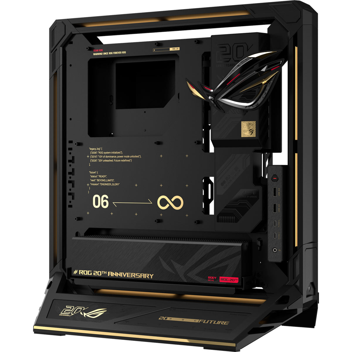 Asus rog gr20 edition 20 midi tower behuizing (zwart | 2x usb-a | 2x usb-c | rgb)