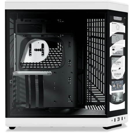 Hyte y70 Touch Infinity Midi-Tower-Gehäuse (weiß schwarz | 2x USB-A | 1x USB-C | gehärtetes Glas)