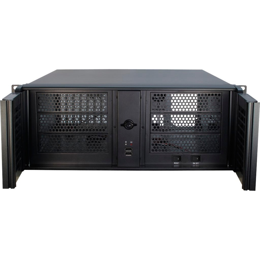 Inter-tech 4u-4098-s Rackgehäuse (schwarz | 2x USB-A)