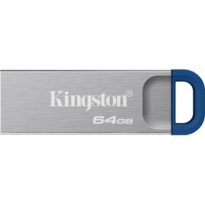Kingston datatraveler kyson usb flash drive 64 gb usb-stick (zilver blauw, usb-a 3.2 (5 gbit s))