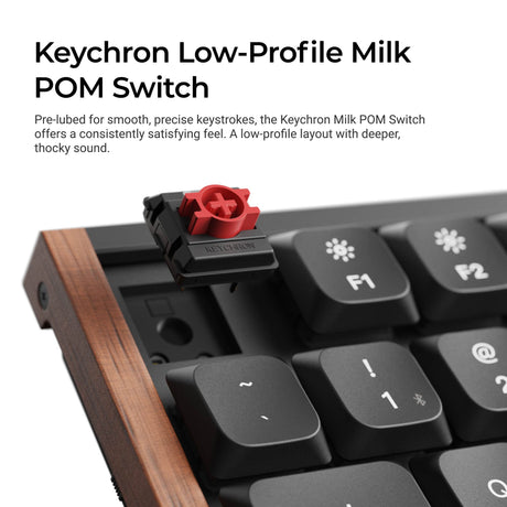Keychron k1 ultra 8k wireless custom mechanical keyboard (zwart, us lay-out (qwerty), milk pom banana, 80% (tkl), rgb leds, lsa double-shot pbt, usb-c | 2.4 ghz | bluetooth 5.2)