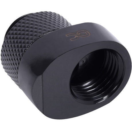 Alphacool Eiszapfen 8mm Offsetstück drehbar G1 4 AG zu G1 4 IG Anschluss (schwarz)