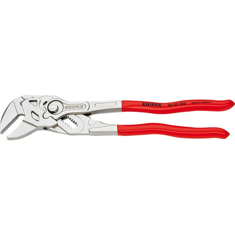 Knipex 86 03 250 Zangenschlüssel - 250 mm - verchromt - Schlüsselweite bis 52 mm 2 Zoll - kunststoffbeschichtet
