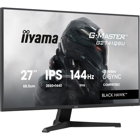 Iiyama G-Master Black Hawk G2741QSU-B1 27 Gaming-Monitor (schwarz, HDMI, DisplayPort, 2x USB-A, USB-B, 144 Hz)