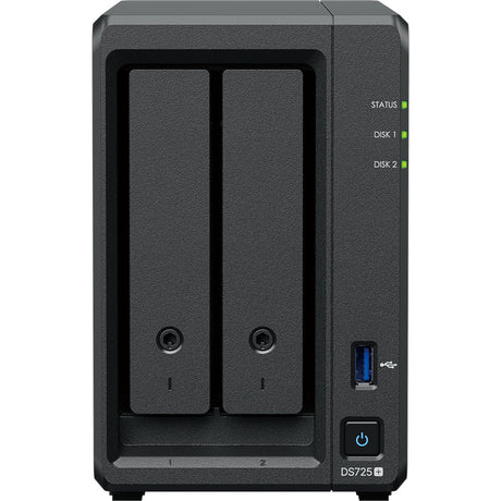 Synology Diskstation DS725+ NAS (schwarz, 2x LAN, USB-A 3.2 (5 Gbit s))