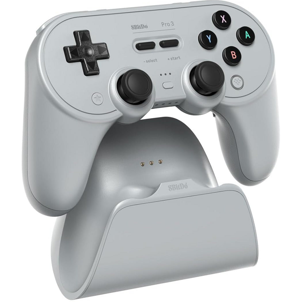 8bitdo pro 3 Bluetooth-Gamepad (grau schwarz, Switch 1 2, PC, Android, 2,4 GHz Bluetooth USB)
