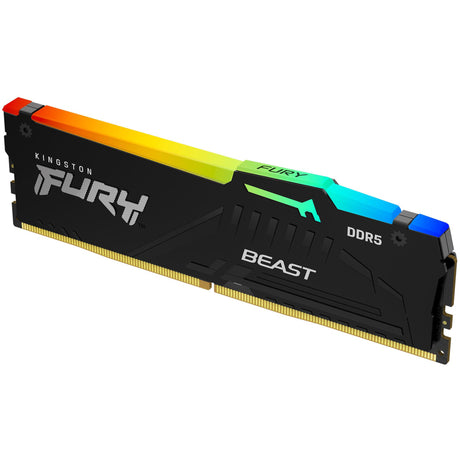 Kingston Fury 32 GB DDR5-6000 RAM (schwarz, KF560C36bbe2a-32, Beast RGB, XMP 3.0, Expo)