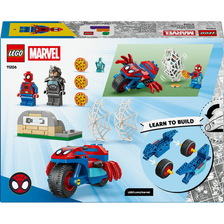 Lego Marvel – Spidey auf seinem Motorrad vs. Nashorn – Konstruktionsspielzeug (11206)