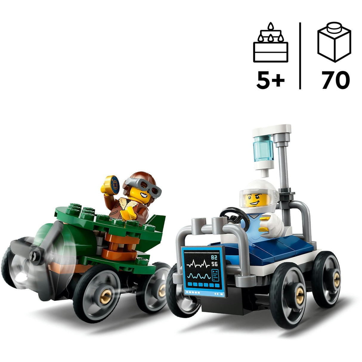 Lego City 60459 Rennwagenpaket: Flugzeug vs. Krankenhausbett