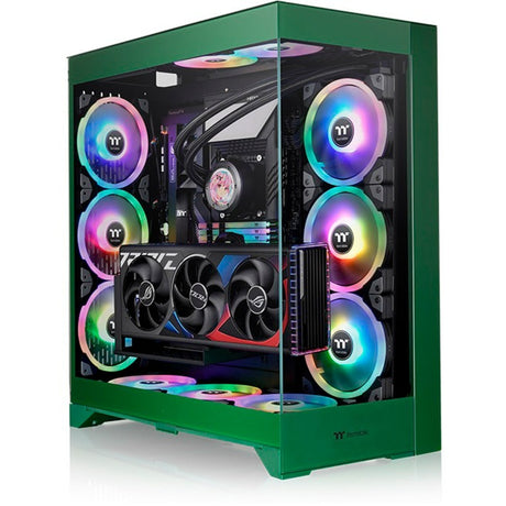 Thermaltake CTE E660 MX Racing Green Midi-Tower-Gehäuse (grün | 2x USB-A | 1x USB-C | gehärtetes Glas)