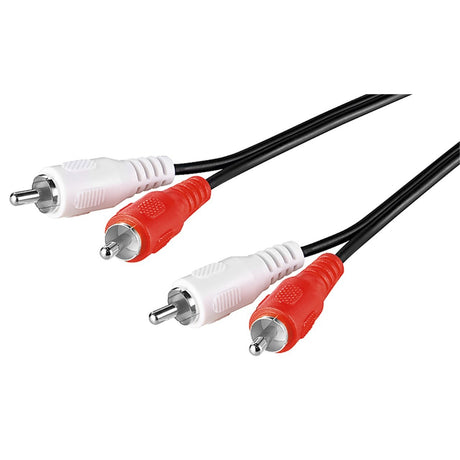Goobay 2x Tulpenkabel (schwarz, 1,5 Meter, Stereo)