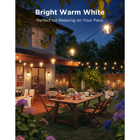 Govee Outdoor-Lichterkette mit klaren Glühbirnen, intelligente Außenbeleuchtung, RGBWW Matter