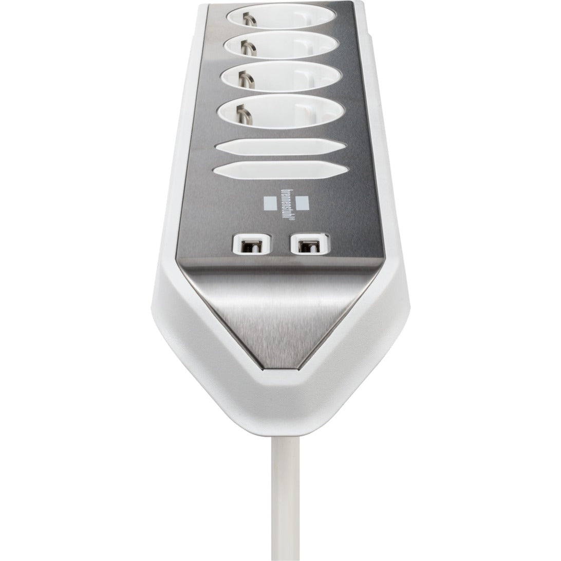 Brennenstuhl Brennenstuhl Estilo Hoekstopcontact 4-fach mit USB-Ladefunktion
