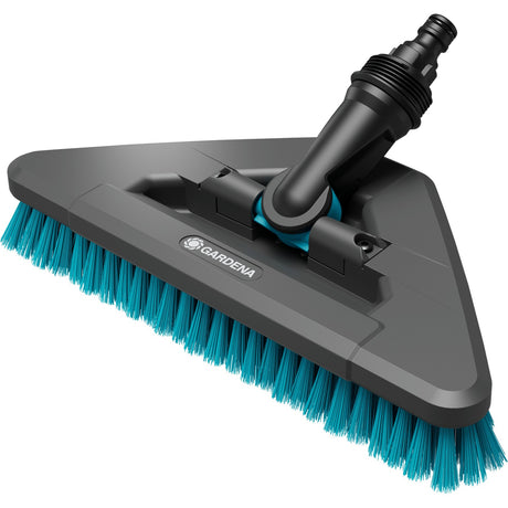 Gardena Cleansystem Stielbürste Hard Flex, Bürste für größere, harte Flächen Waschbürste (Grau Türkis, 18814-20)