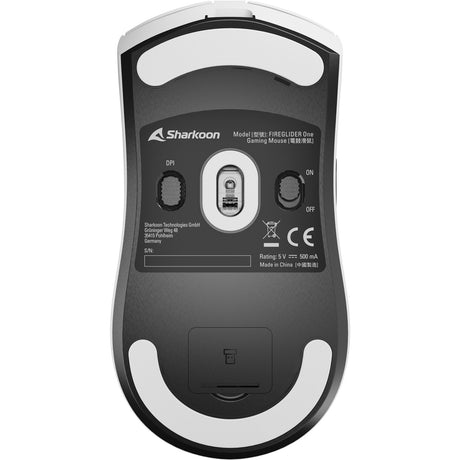 Sharkoon Fireglider One Gaming-Maus (weiß, 400 – 12.000 dpi, 2,4 GHz USB)