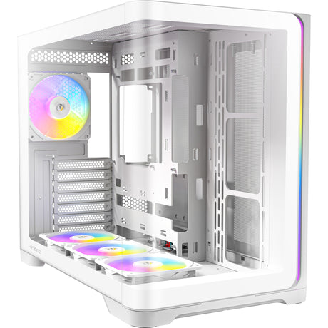 Antec C5 Curve Argb Midi-Tower-Gehäuse (weiß | 2x USB-A | 1x USB-C | gehärtetes Glas)