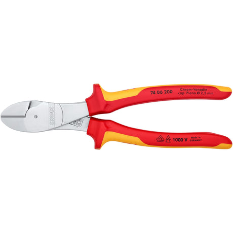 Knipex 74 06 200 Kraft-Seitenschneider Comfort 200mm VDE