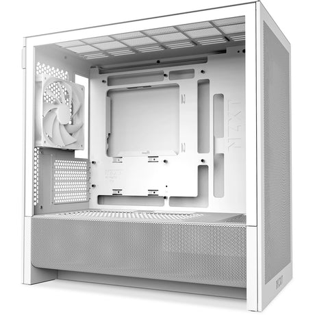 Nzxt h3 flow Midi-Tower-Gehäuse (weiß (matt) | 1x USB-A | 1x USB-C | gehärtetes Glas)