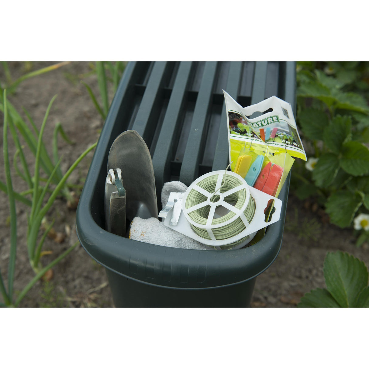 Naturgartenbank 2-in-15 65.5x25x34 cm Grün