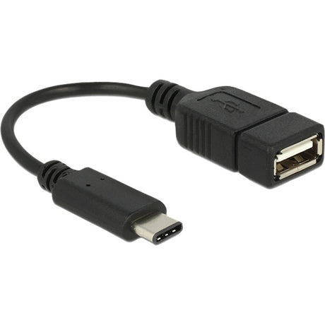 Delock USB-C 2.0 > USB-A Adapter (schwarz, 0,15 Meter)